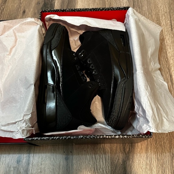 New With Box Jordan 3 “Black Cat” 2025 Men’s Size 9.5 Women’s Size 11 - Picture 8 of 16